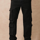 BLACK CARGO JEANS