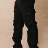 BLACK CARGO JEANS