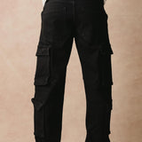 BLACK CARGO JEANS