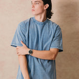 OVERSIZE ACID WASH AZUL