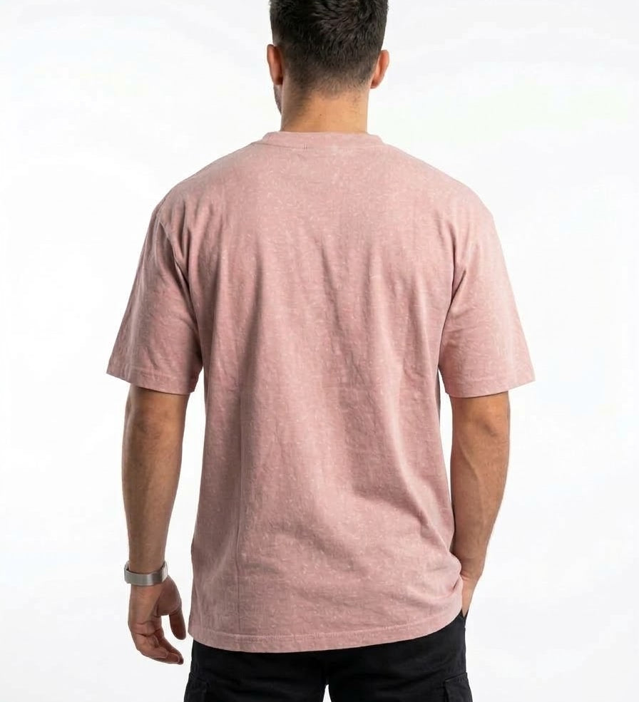 OVERSIZE ACID WASH CORAL